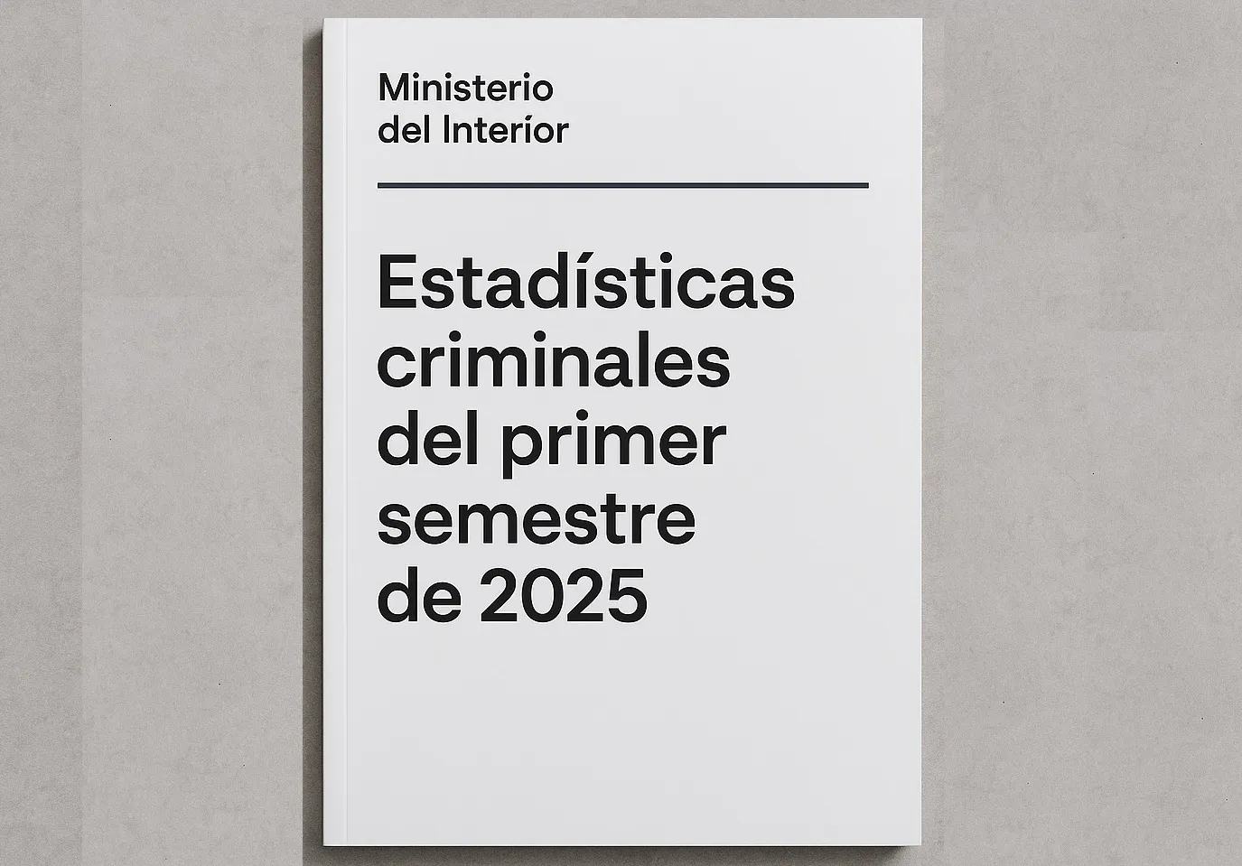 Ministerio del Interior: Estadísticas criminales del primer semestre de 2025