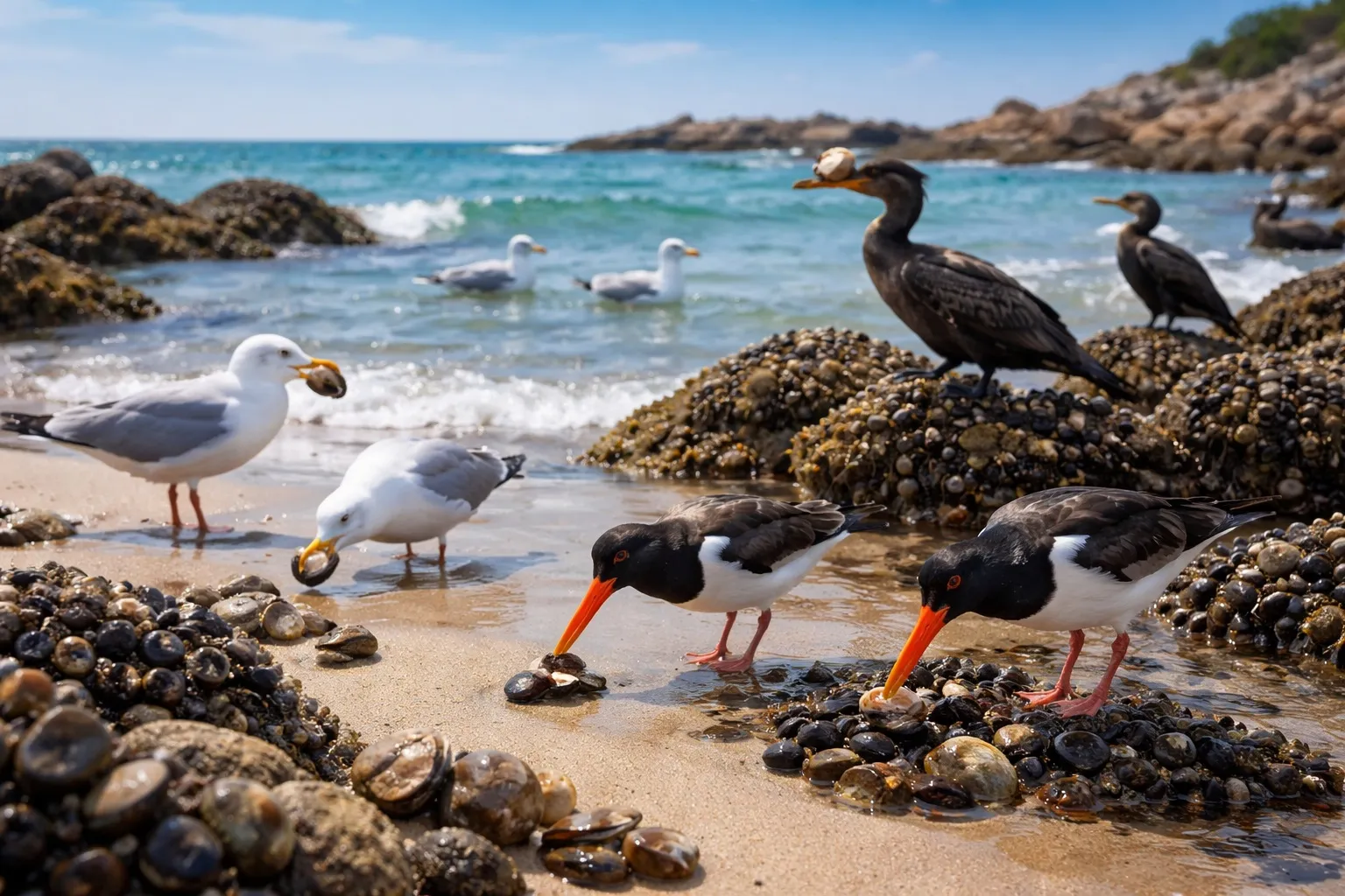 Moluscos marinos: importancia ecológica, alimentaria y su rol en la vida del océano