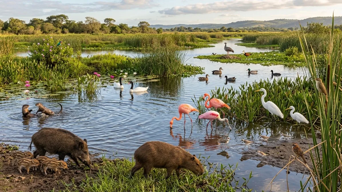 Los humedales son ecosistemas esenciales donde el agua y la tierra se encuentran, formando ambientes de gran riqueza natural y enorme importancia para la vida en el planeta