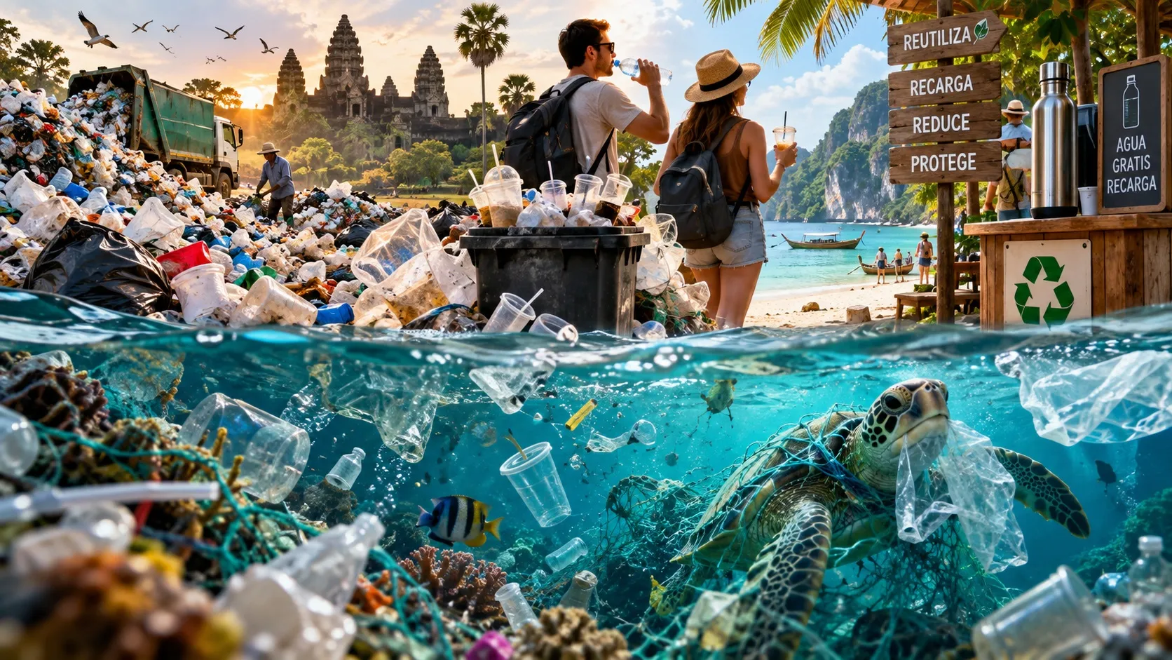 Turismo sin plástico: pequeñas soluciones que pueden transformar la forma de viajar