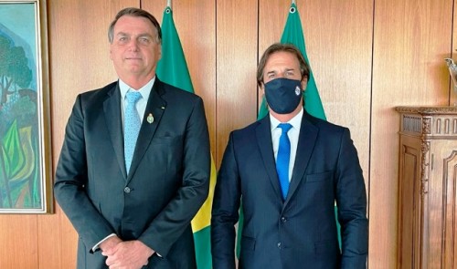 Lacalle Pou y Bolsonaro analizaron la posibilidad de flexibilizar el comercio con países fuera del Mercosur