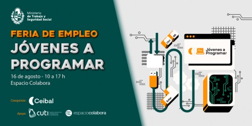 Se viene la primera Feria de Empleo coorganizada por DINAE y el programa Jóvenes a Programar de Ceibal